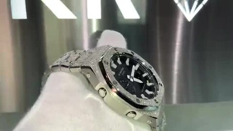 楽天市場】G-SHOCK GA2100 メタル カスタム フロステッド カシオーク ステンレス製 艶消しモデル Frosted Edition  CASIOAK シルバー／ゴールド : KRONIC Gold and Jewelry