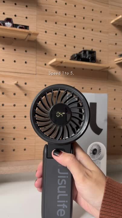 JISULIFE ハンディファン モバイル扇風機 5000mAh ダークグレー 5000mAh_ダークグレー JISULIFE ハンディファン 冷却プレート