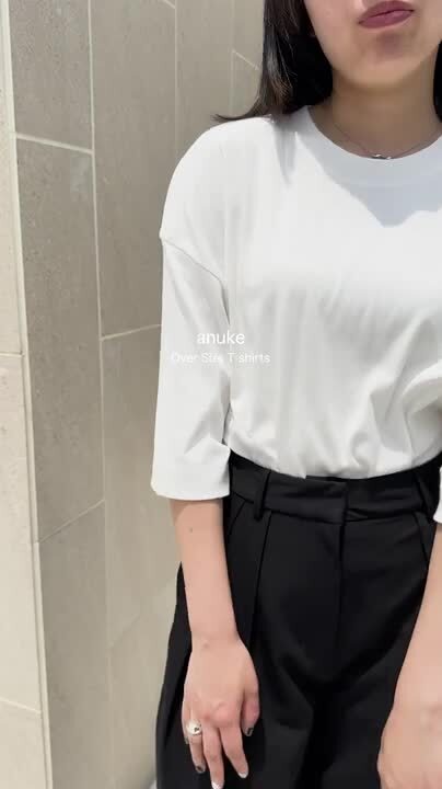 anuke アンヌーク　ホワイト 半袖Tシャツ Fサイズ ànuke online store（アンヌーク） / Over Size T-shirtsOver