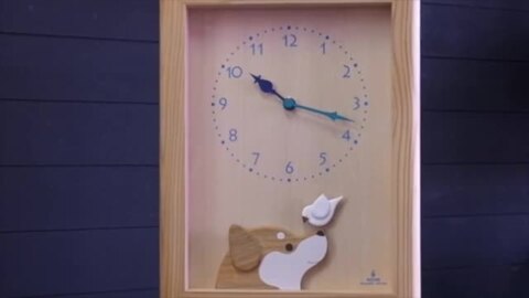 楽天市場】KICORI 柴犬と白文鳥の時計 k480 （木製 とけい ウッド 