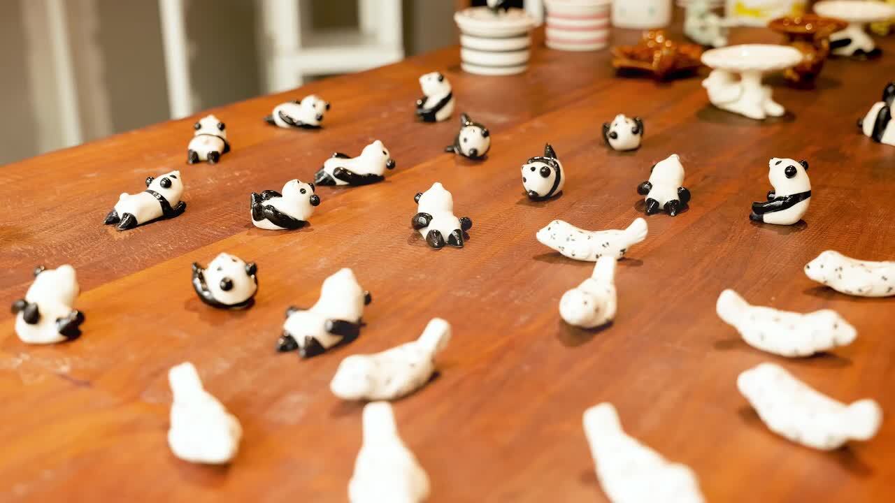 美品）のらくら堂 たまごパンダ 作家ハンドメイド