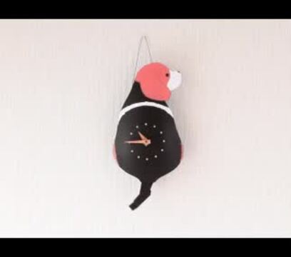 藤井啓太郎 犬のしっぽをふる時計 ビーグル - 掛時計/柱時計