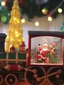 クリスマス 【223002】 バブルLEDライト サンタトレイン