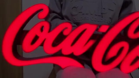楽天市場】コカ・コーラ LEDライト ガレージ 看板 ネオン レタリング 