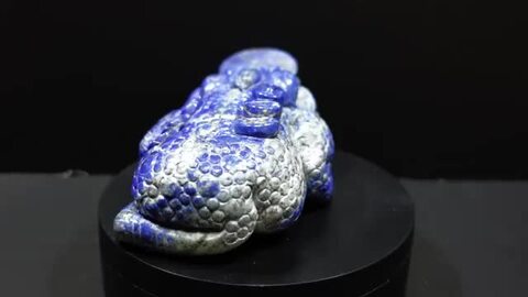 楽天市場】【一点物】風水蛙（三脚蟾蜍） ラピスラズリ 彫刻