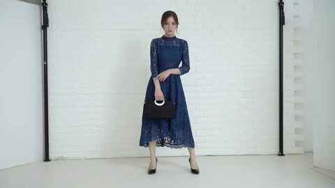楽天市場】フィッシュテール ハイネック ロング丈ワンピース