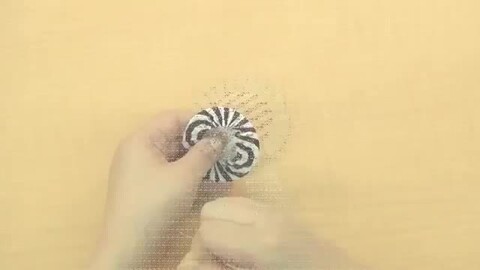 BW14 ハンドメイドロゼット ブラック×ターコイズ BW14 ハンドメイドロゼット ブラック×ターコイズ