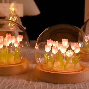 Amazon.co.jp : チューリップフラワーテーブルランプ | LED
