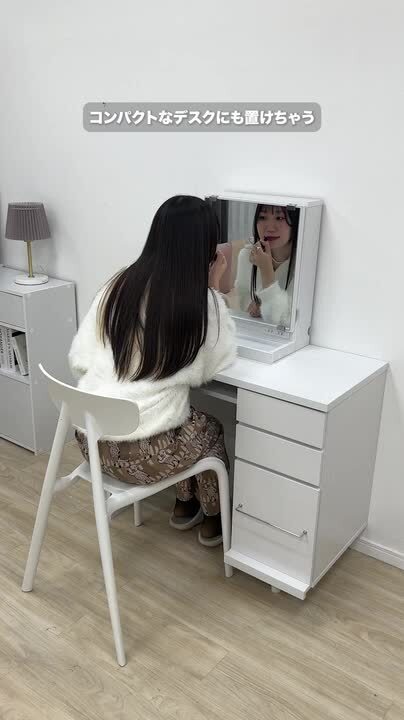 楽天市場】卓上ミラー 卓上ドレッサー ミラー 鏡 単品 かわいい