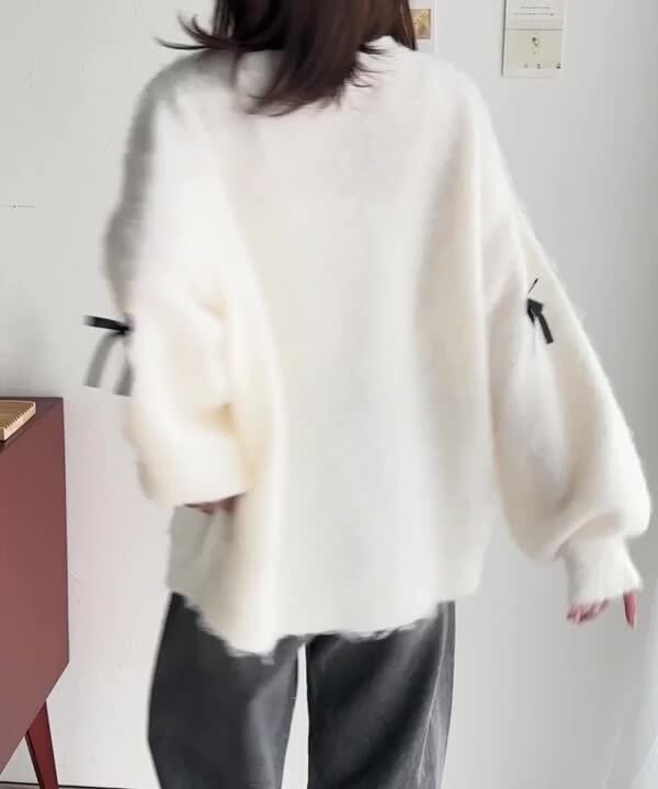 トップス ニット レディース バレエコア リボン シャギー 素材 ニットプルオーバー 起毛 ロングシーズン レイヤードコーデ オーバーサイズ 楽天市場】トップス ニット レディース バレエコア リボン