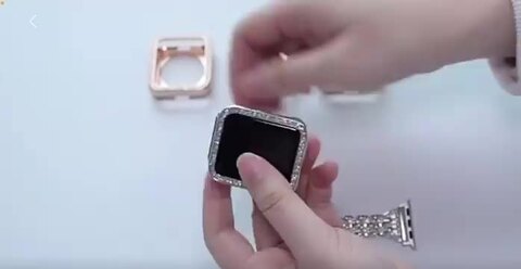 楽天市場】【アップルウォッチ レインボー 宝石 ダイヤ風ベゼル