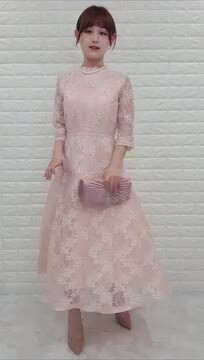 楽天市場】パーティードレス はしごレース ワンピース ハイネック 七分