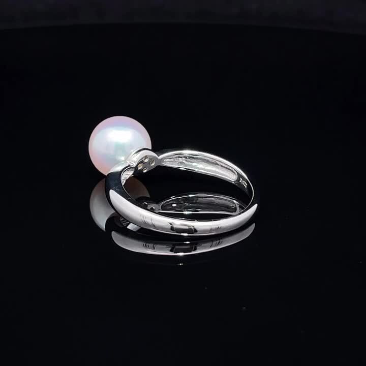 楽天市場】アコヤ真珠 リング Pt900 一粒パール 【中古】【901392  
