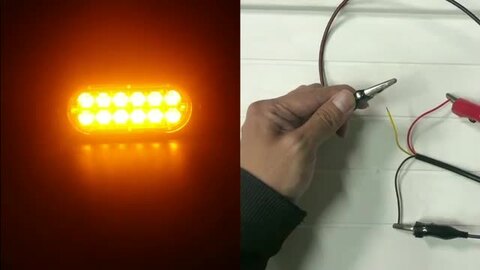 楽天市場】24V 12V LEDトラックマーカー アンバー 橙 ストロボ内蔵