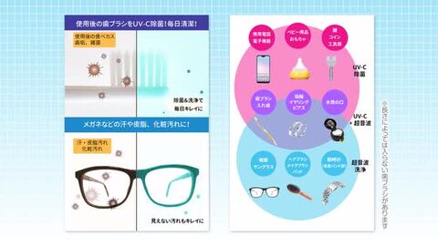 楽天市場】T-SELECTIONS 超音波洗浄機 UV-Cライト付き メガネ