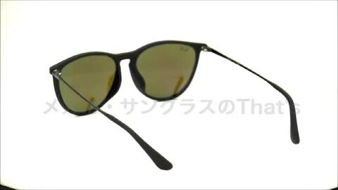 Ray-Ban サングラス ブラック ケース付き イタリア製 K Ray-Ban(レイバン) RB 4392D-601/80ポリッシュブラック(66