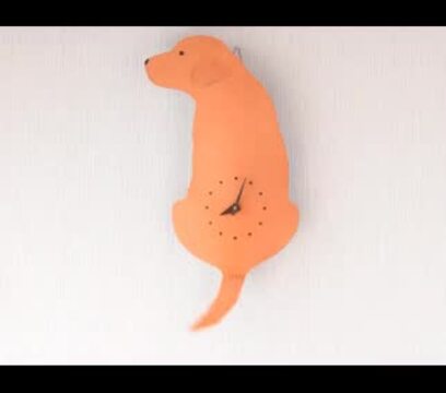 楽天市場】犬時計 振り子時計 壁掛け時計 藤井啓太郎「 犬のしっぽを 