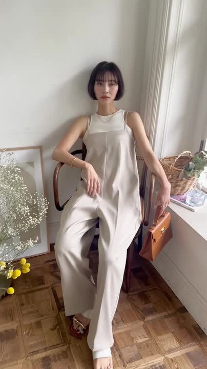 美品✨️サラマリカ ヌキテパ オールインワン ベルト 刺繍 リネン ベージュ 美品✨️サラマリカ ヌキテパ オールインワン ベルト 刺繍