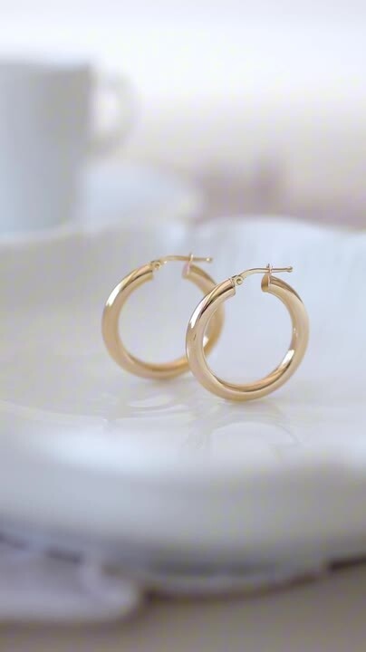 K18 イタリアンジュエリー フープピアス シングル 片耳 K18 イタリアンジュエリー フープピアス シングル 片耳