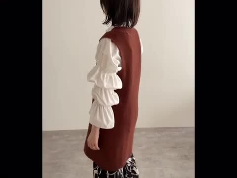 楽天市場】【OUTLET SALE】ニットベスト《深Vチュニックニット