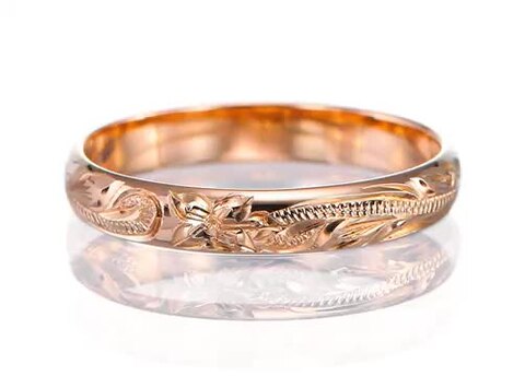✨本日まで！お盆セール✨バイザシー ハワイアン リング 14K 3mm 15号 楽天市場】ハワイアンジュエリー ゴールド リング 刻印無料 1号