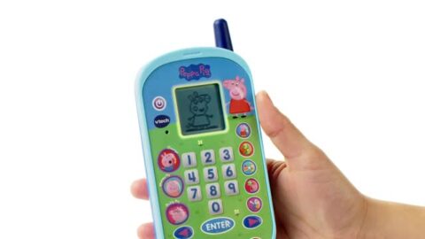 【VTech】 ペッパピッグ レッツチャット ラーニングフォン Peppa Pig Let's Chat Learning Phone  英語学習/英会話/おもちゃの電話/学習ゲーム/数字/数え方/足し算/図形 | ＡＪマート