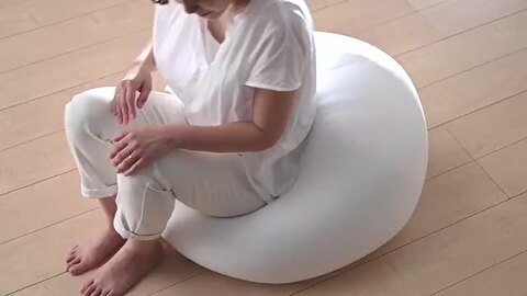【新品未開封】Naptime　ナップルーム　ラウンドクッション　BLACK WANRIDE-Prestage ムシュ・ノワール ブラック《下段》