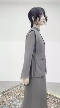 楽天市場】低身長用サイズあり ジレ スリットスリーブ