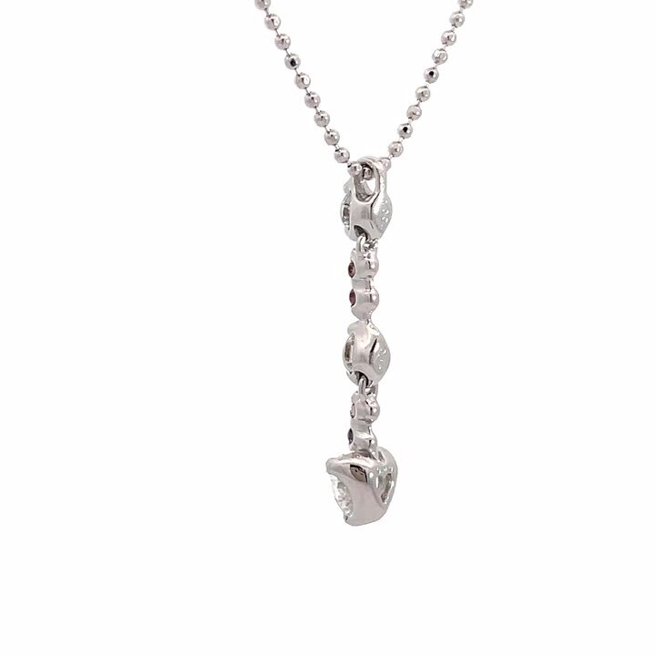 極美品】TRILOGYトリロジー ハート型ダイヤモンドネックレス