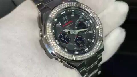 CASIO G-SHOCK ＧＳＴ-W110用ジルコニアカスタムベゼル美品 楽天市場】G-SHOCK GST w110 CZダイヤ（キュービックジルコニア