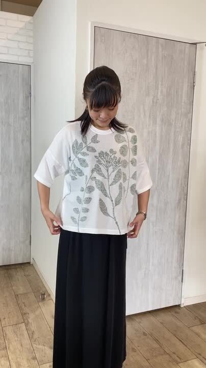 【極美品】パドカレ コットンプルオーバー 花柄 M ベージュ リヨセルポプリン ロングジレ | pas de calais（パドカレ）の