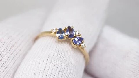 ゆ*な様 k18金 細身サファイアリング　13号 13号 蝶 リング 指輪 13号 18金 K18ゴールド ダイヤモンド 0.25