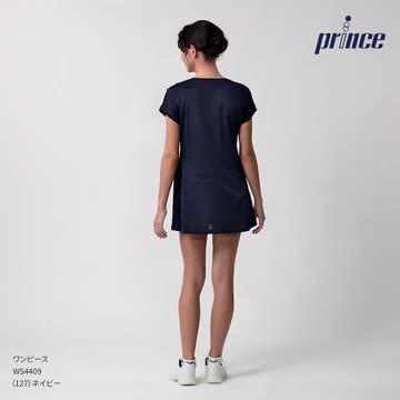 Prince テニスワンピース WS5403 M ネイビー プリンスワンピース 吸水速乾・UPF50・リサイクル・制電