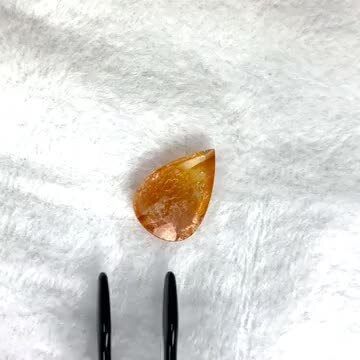 【高品質】大玉【透明感】天然オレンジデンドリティッククォーツ約16.5ｍｍ 高品質]オレンジルチルクォーツ 丸玉（穴なし）13.4mm #QK238