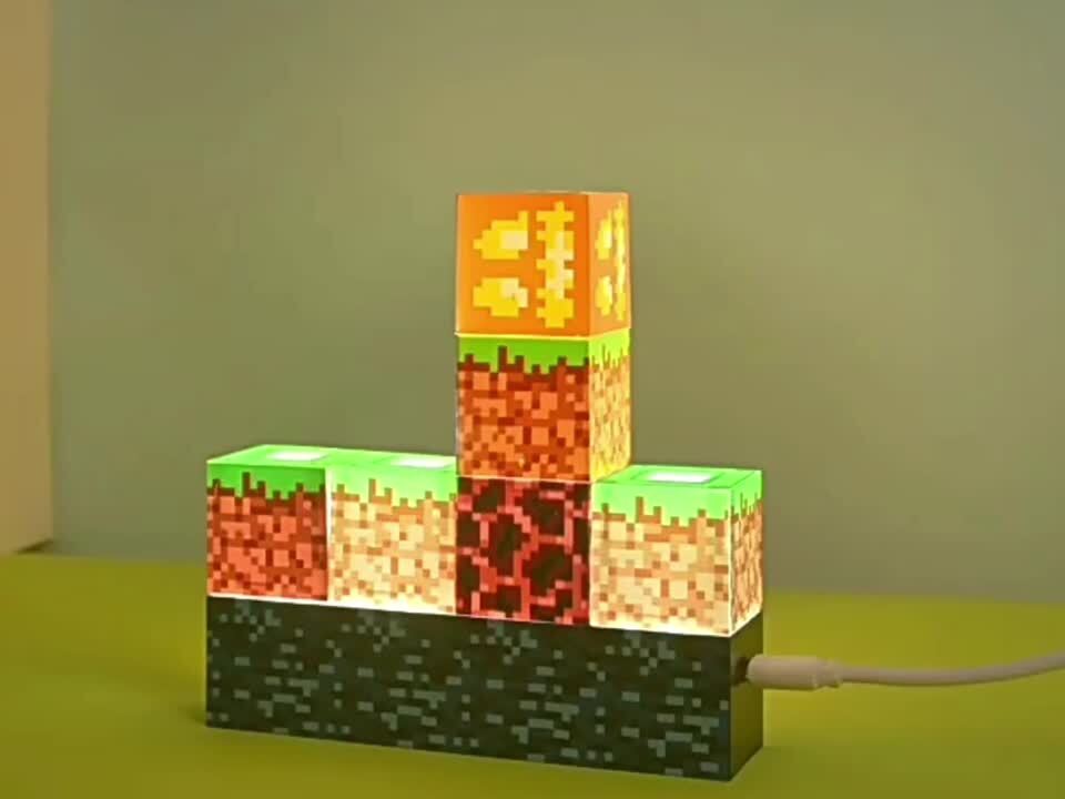 楽天市場】マインクラフト led キャラクター ブロックライト