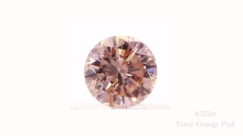 FANCY ORANGY PINKダイヤモンドトップpt950To0.602ct