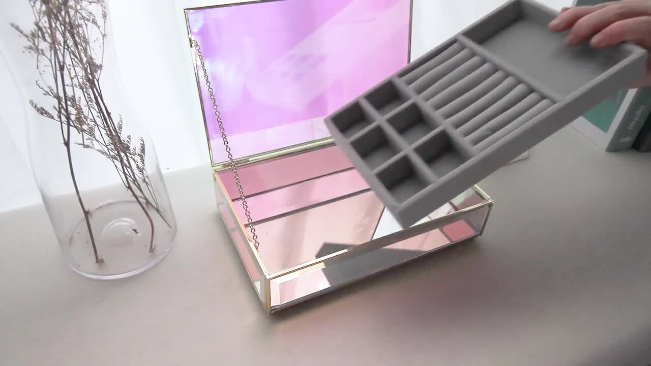 楽天市場】Moosy Life オーロラガラス ゴールド ミラー ジュエリー