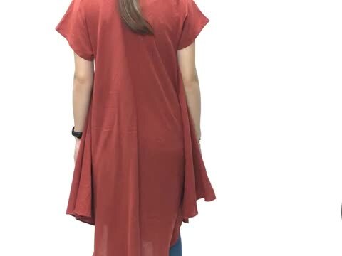 エスニック　ゆったりワンピース　コットン　半袖　個性派　新品　タイ製8 エスニック ワンピース ゆったりサイズ コットン 半袖 個性派