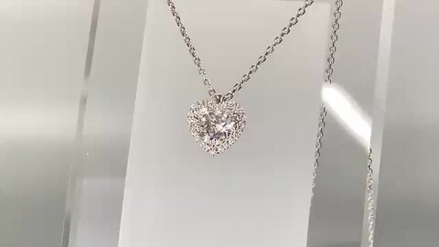 ♡PT 天然　ダイヤモンドネックレス　1カラット ハートブリリアントカット ♡PT 天然ダイヤモンドネックレス1カラット ハートブリリアント