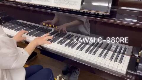 カワイ アップライトピアノ K300 （ホワイト）〜 黒鍵改良品 [黒檀]