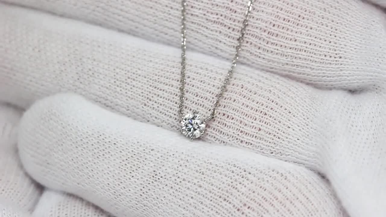 楽天市場】「フロレゾン」一粒 ネックレス 天然 ダイヤモンド 0.219ct 