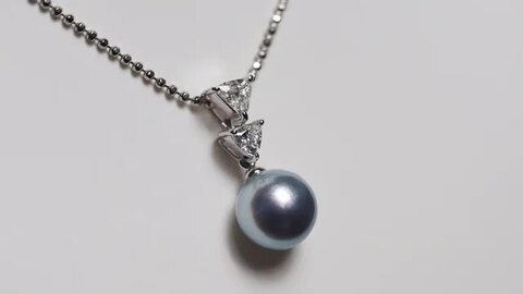 楽天市場】K18WG アコヤ本真珠 真多麻 ペンダントトップ 0.34ct