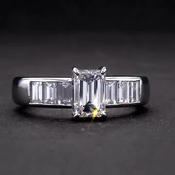 楽天市場】ダイヤモンド リング 1.158ct F VS1 エメラルド カット