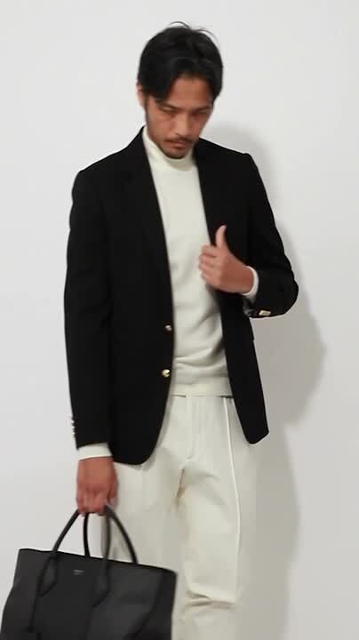 【希少】CELINE異素材シルク使用ワンボタンジャケット プレタポルテ（洋服） レディース - シルク - シルク | CELINE