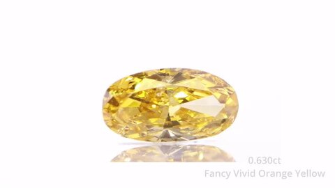 イエローダイヤモンド ルース 【Fancy Vivid Orange Yellow