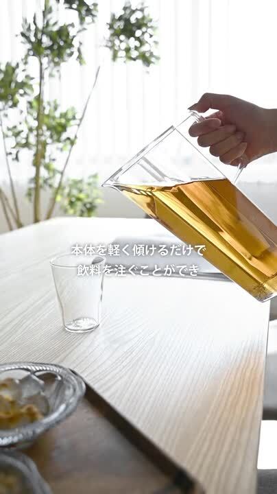 茶器　水差し 楽天市場】麦茶ポット 冷水筒 ハンドル付き 1.2L ウォーター