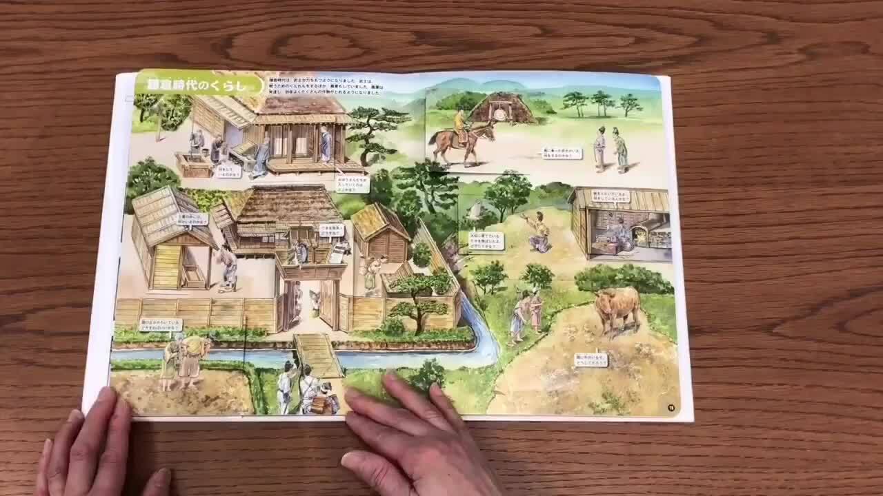めくって学べる『むかしのくらし図鑑 はじめてであう日本の歴史