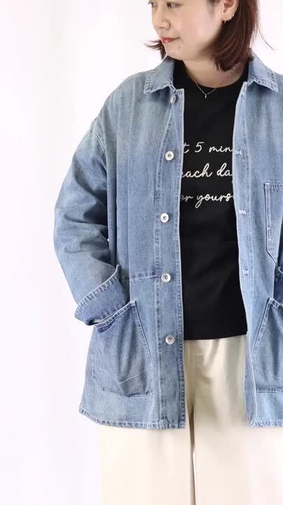 楽天市場】デニム ワークジャケット ロング 羽織 レディース 秋
