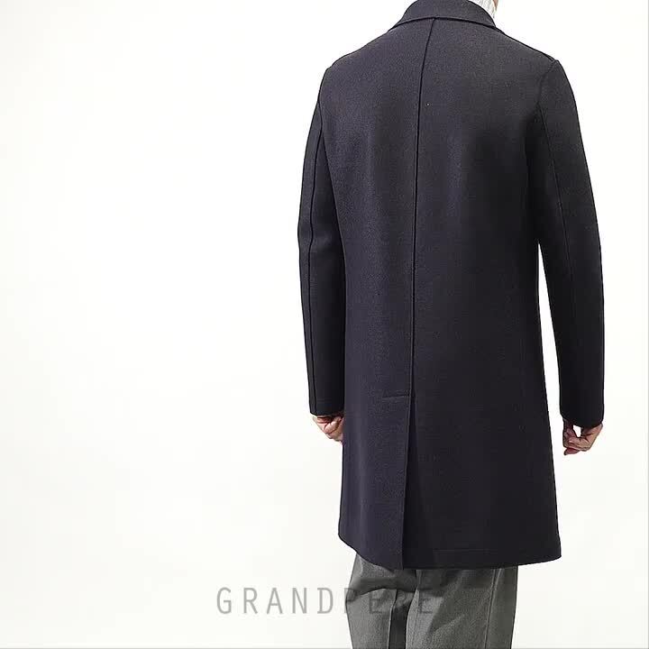 イタリア製【サイズM】ハリスワーフロンドン　ステンカラー コート　ロング　ブルー HARRIS WHARF LONDON 21 A/W COLLECTION | well-made by MAIDENS