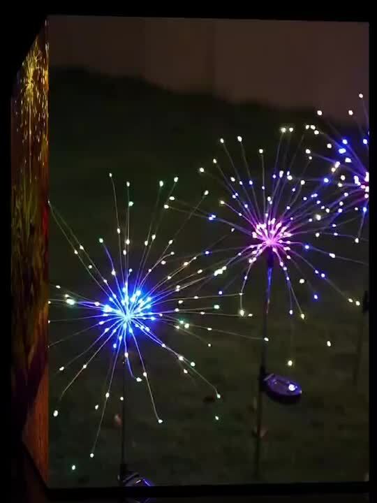 楽天市場】花火型ライト ソーラー充電式 LEDライト 防水 8種類